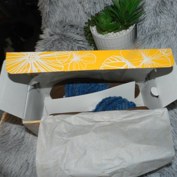 Yellowbox Women's Falses Blue Denim Cross Strap Slides BNIB🆕FAST😮‍💨⚡🚚 - Picture 8 of 12